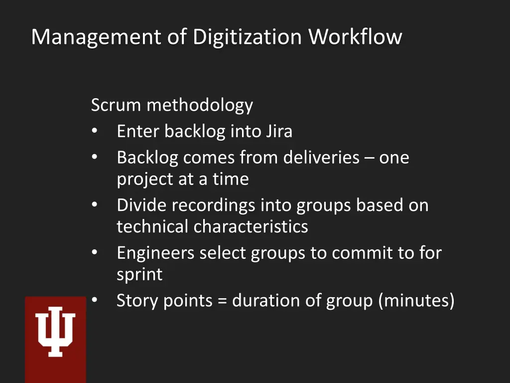 management of digitization workflow 3