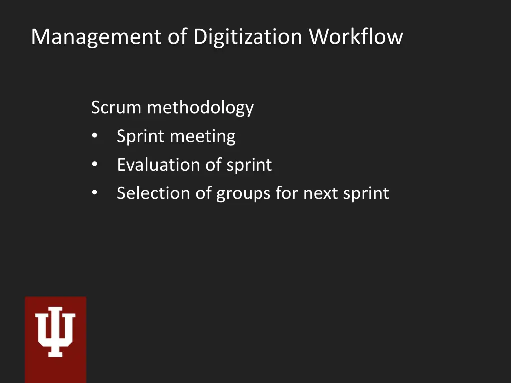 management of digitization workflow 4