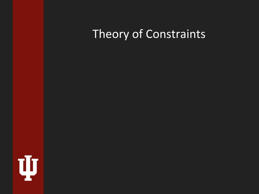 theory of constraints 1