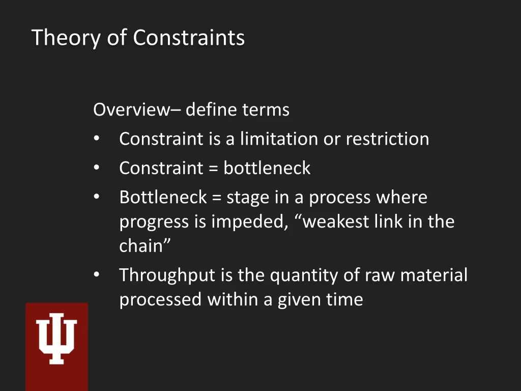 theory of constraints 3