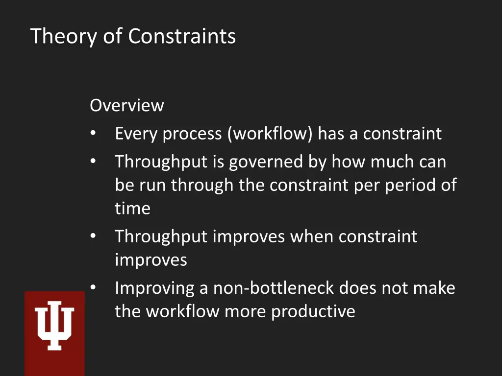 theory of constraints 4