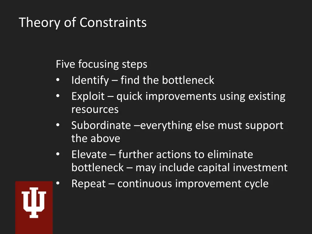 theory of constraints 6