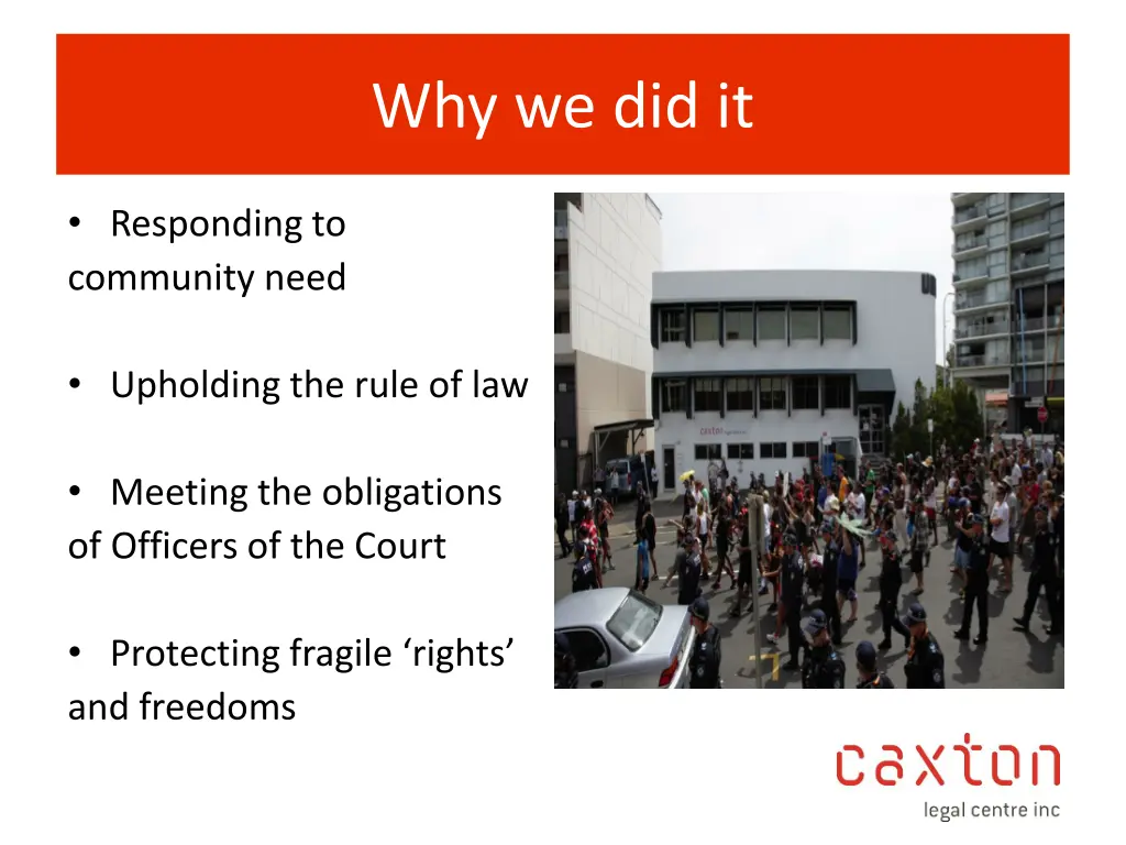why we did it