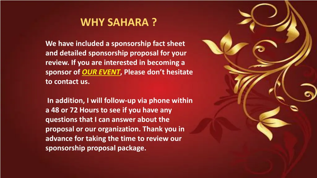 why sahara