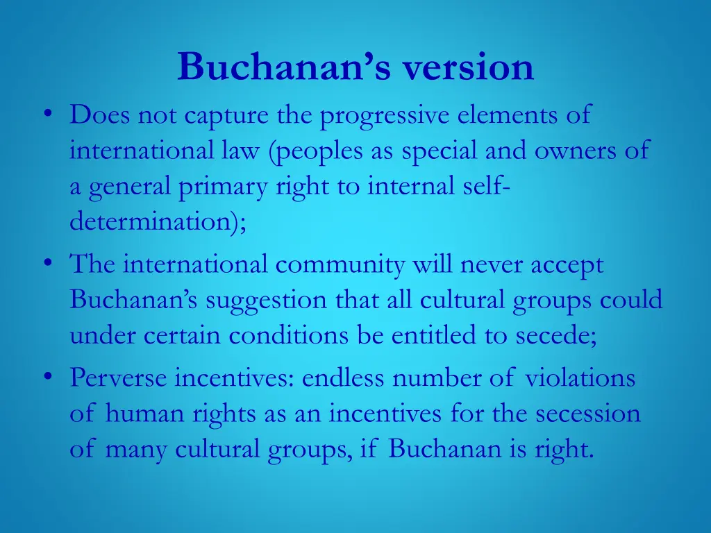 buchanan s version does not capture