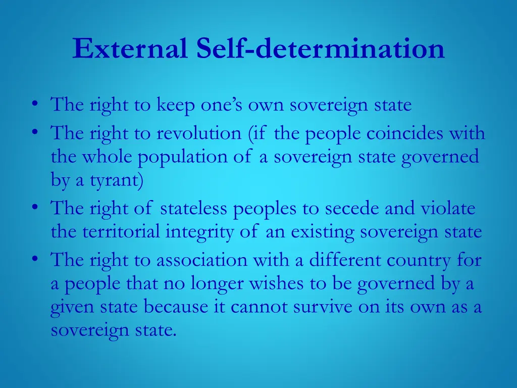 external self determination