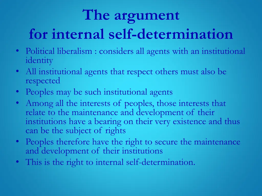 the argument