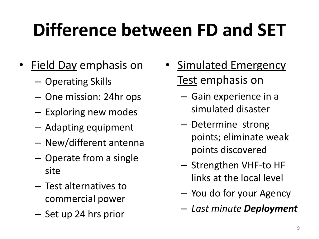 difference between fd and set 1