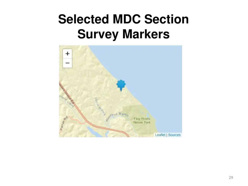 selected mdc section survey markers 12