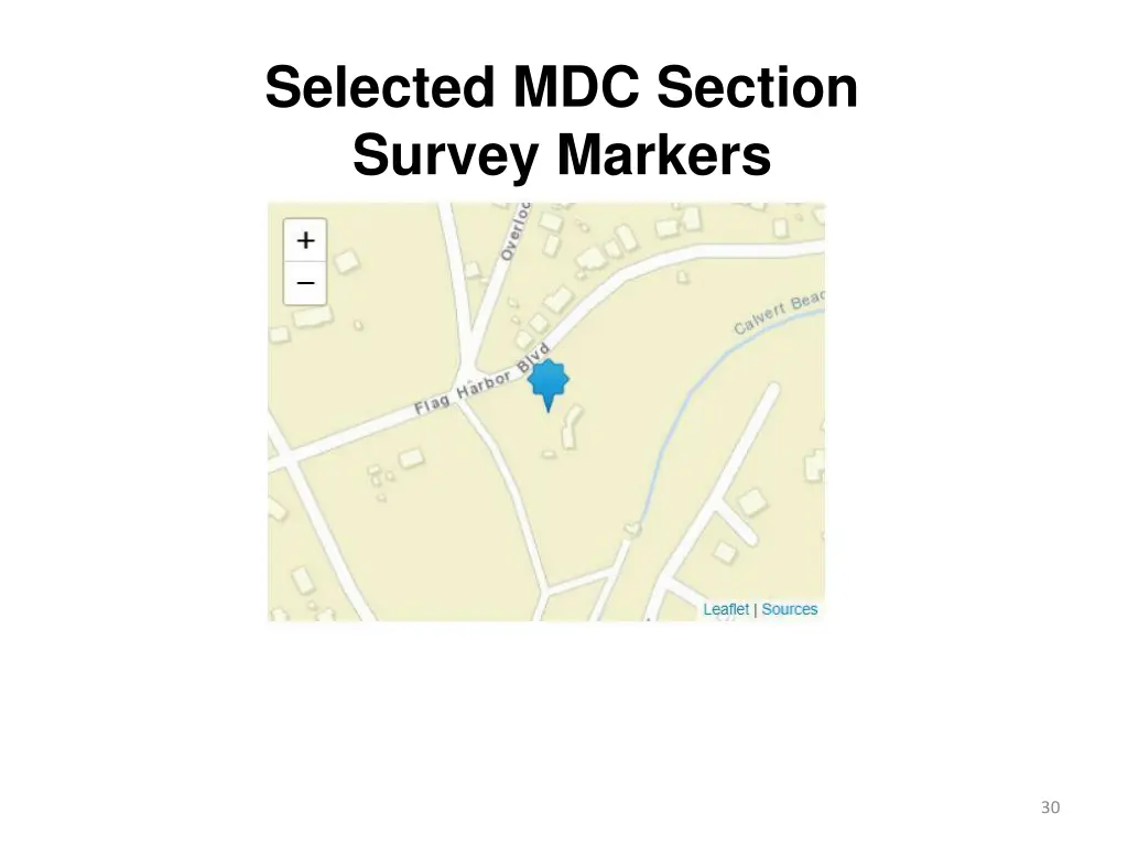 selected mdc section survey markers 13