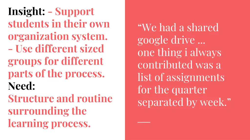 insight support students in their