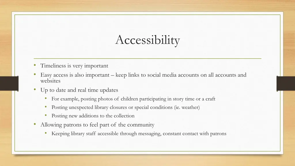 accessibility