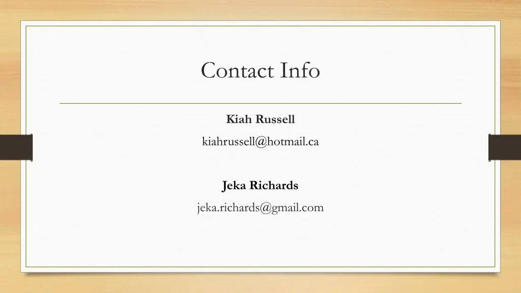 contact info