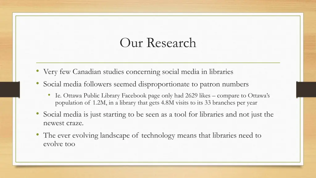 our research