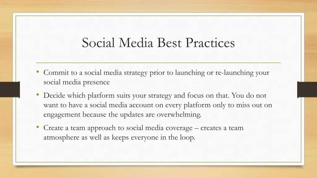 social media best practices