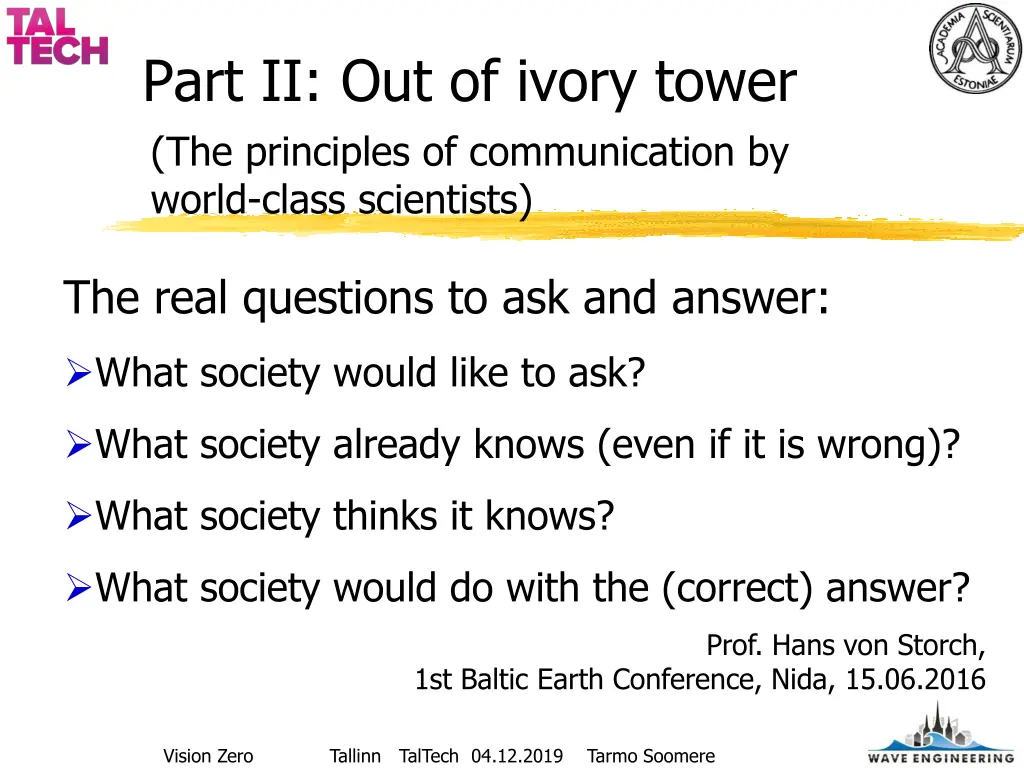 part ii out of ivory tower the principles
