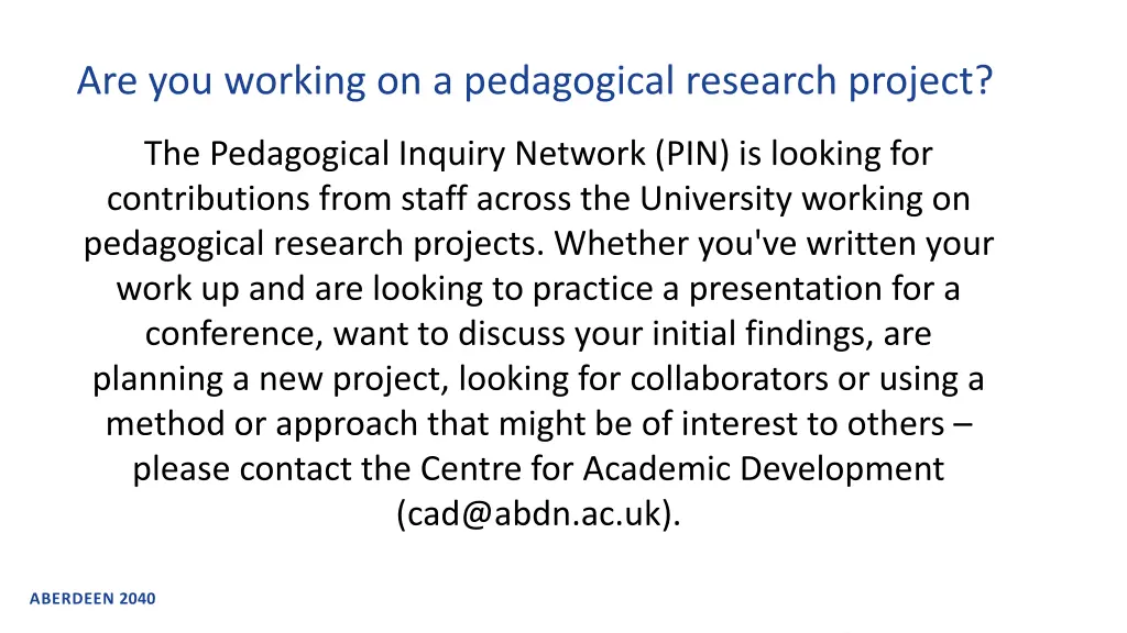 are you working on a pedagogical research project