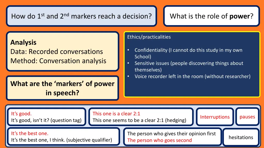 how do 1 st and 2 nd markers reach a decision 5