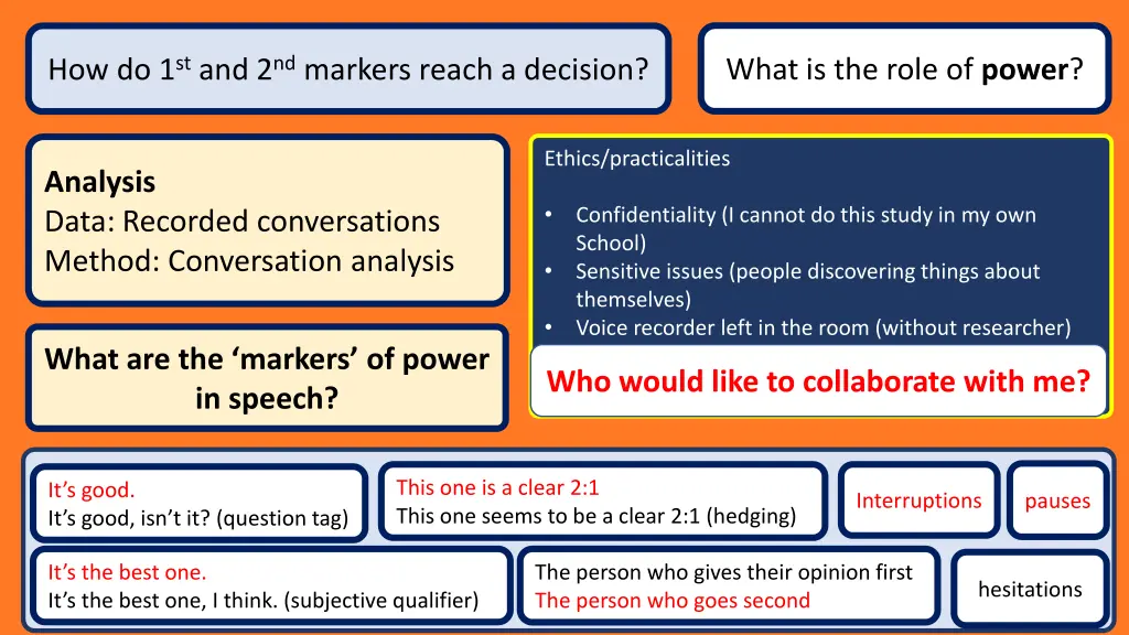 how do 1 st and 2 nd markers reach a decision 6