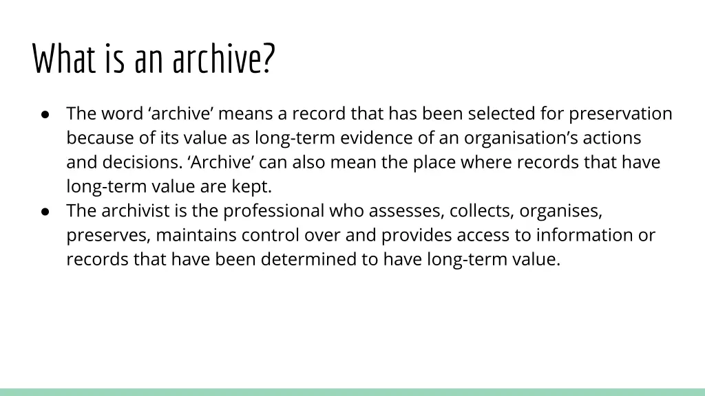 what is an archive