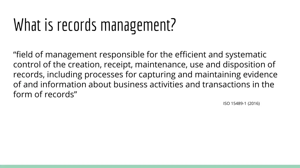 what is records management