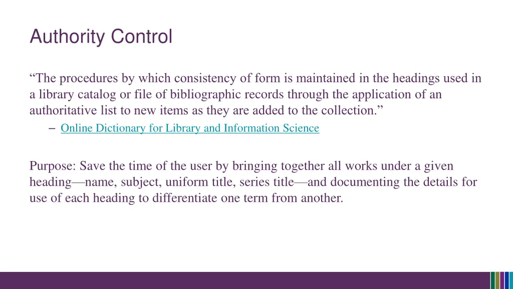 authority control