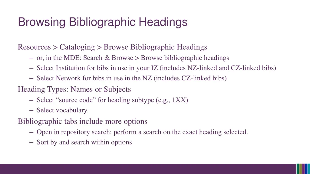 browsing bibliographic headings