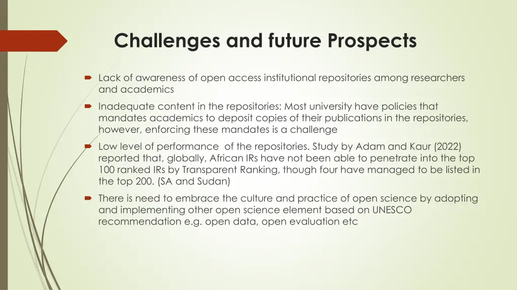 challenges and future prospects