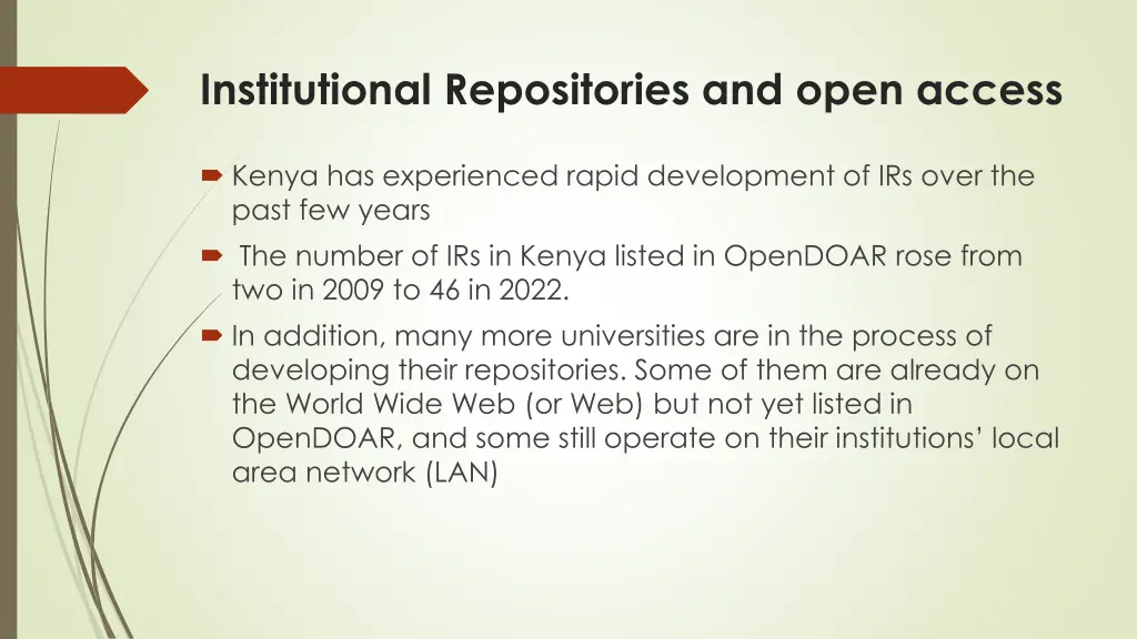 institutional repositories and open access 2