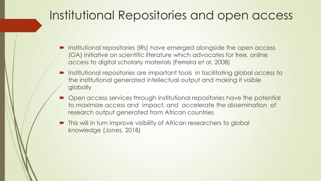 institutional repositories and open access
