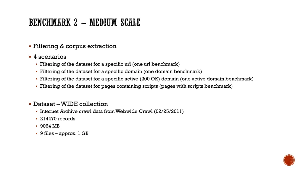 benchmark 2 medium scale