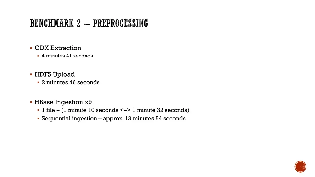 benchmark 2 preprocessing