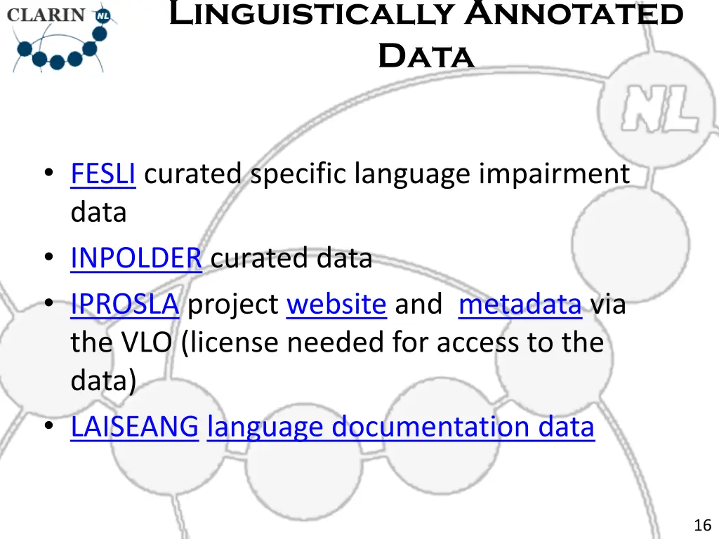 linguistically annotated data 1