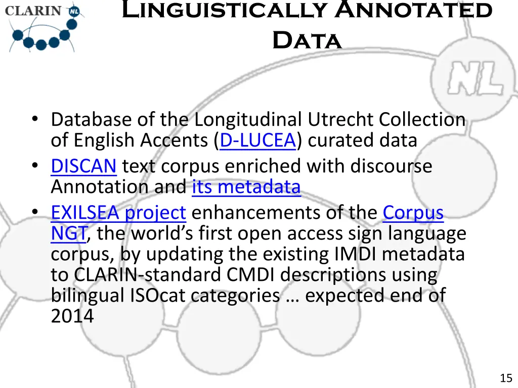 linguistically annotated data