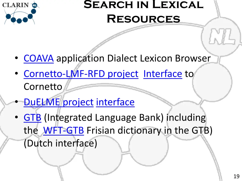 search in lexical resources