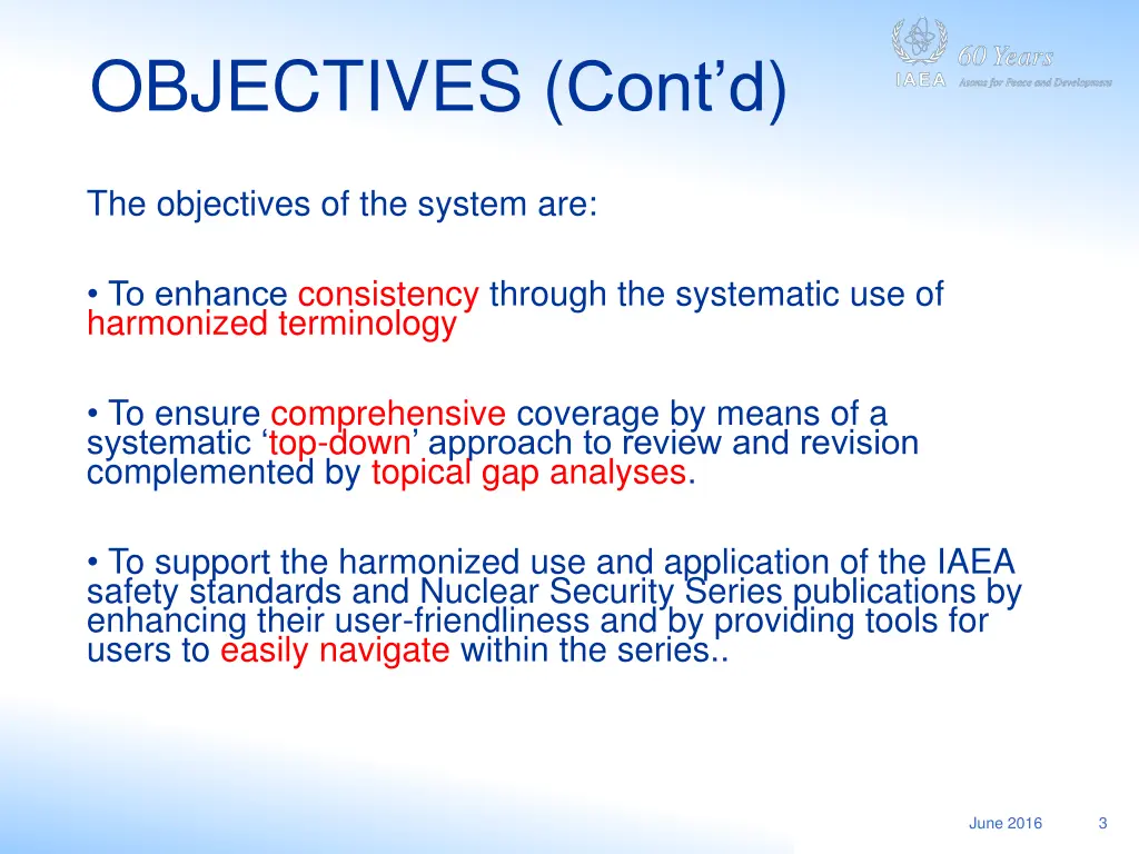 objectives cont d