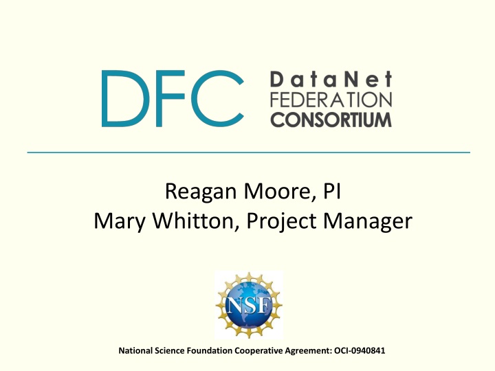reagan moore pi mary whitton project manager