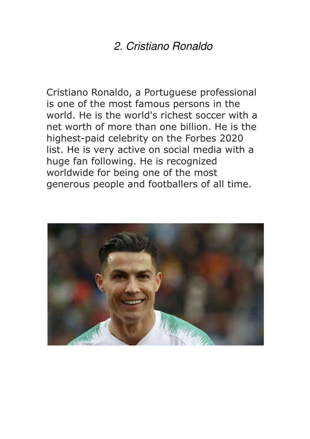 2 cristiano ronaldo