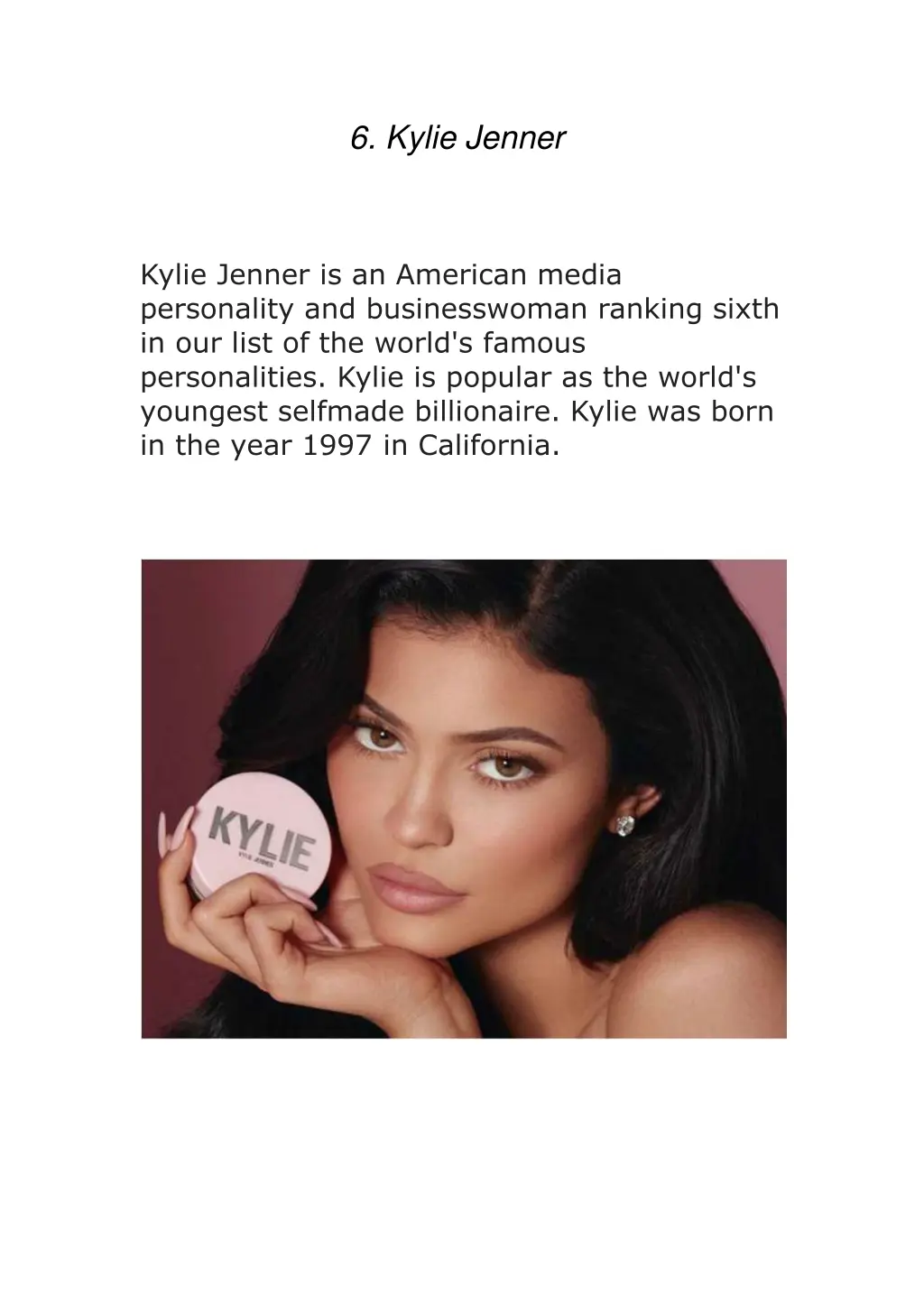 6 kylie jenner