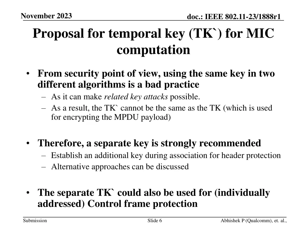 november 2023 proposal for temporal