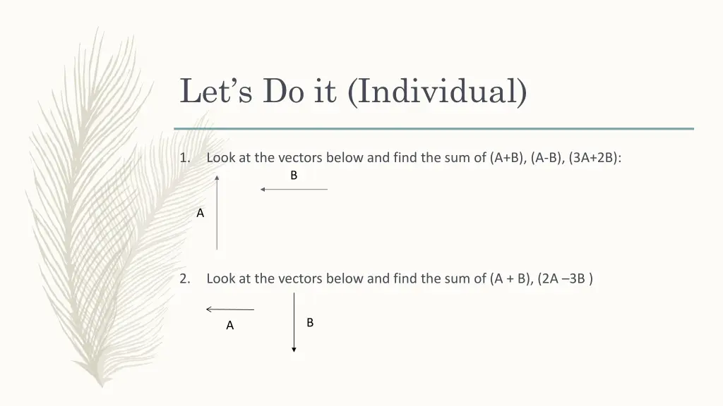 let s do it individual