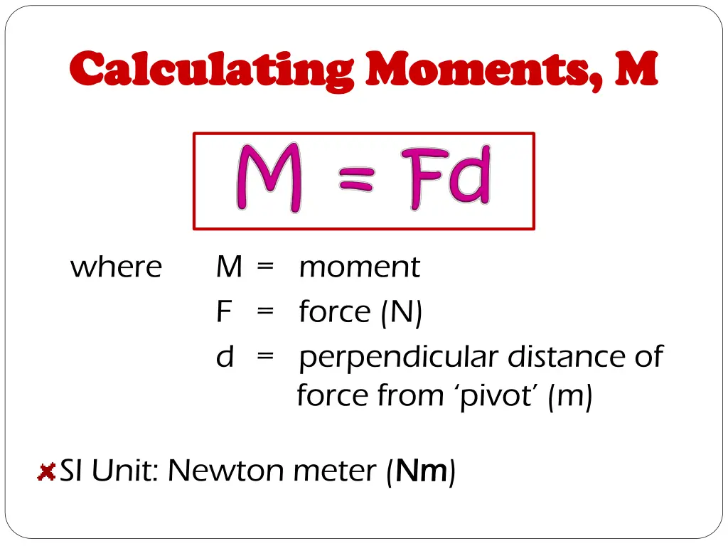 calculating moments m calculating moments m