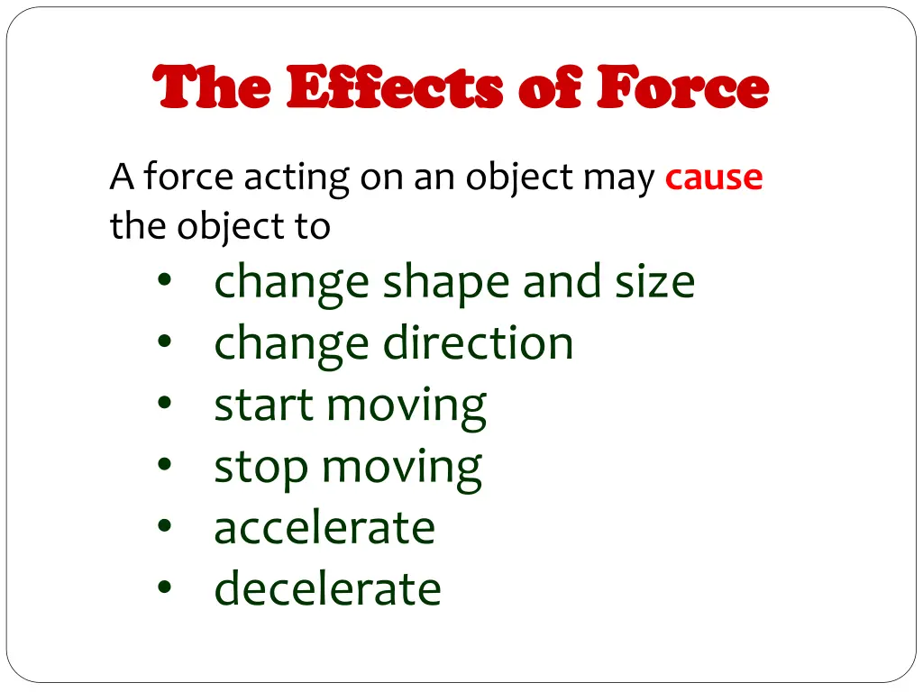 the effects of force the effects of force 1