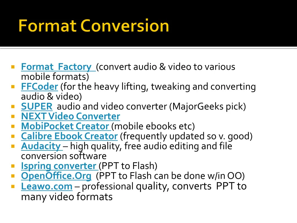 format factory convert audio video to various