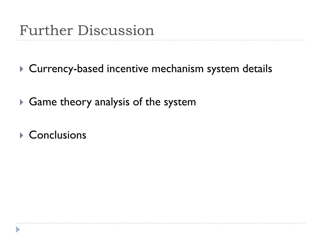 further discussion