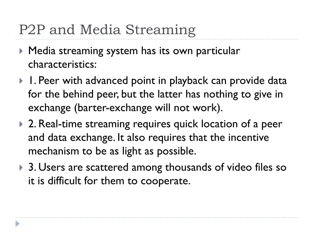 p2p and media streaming