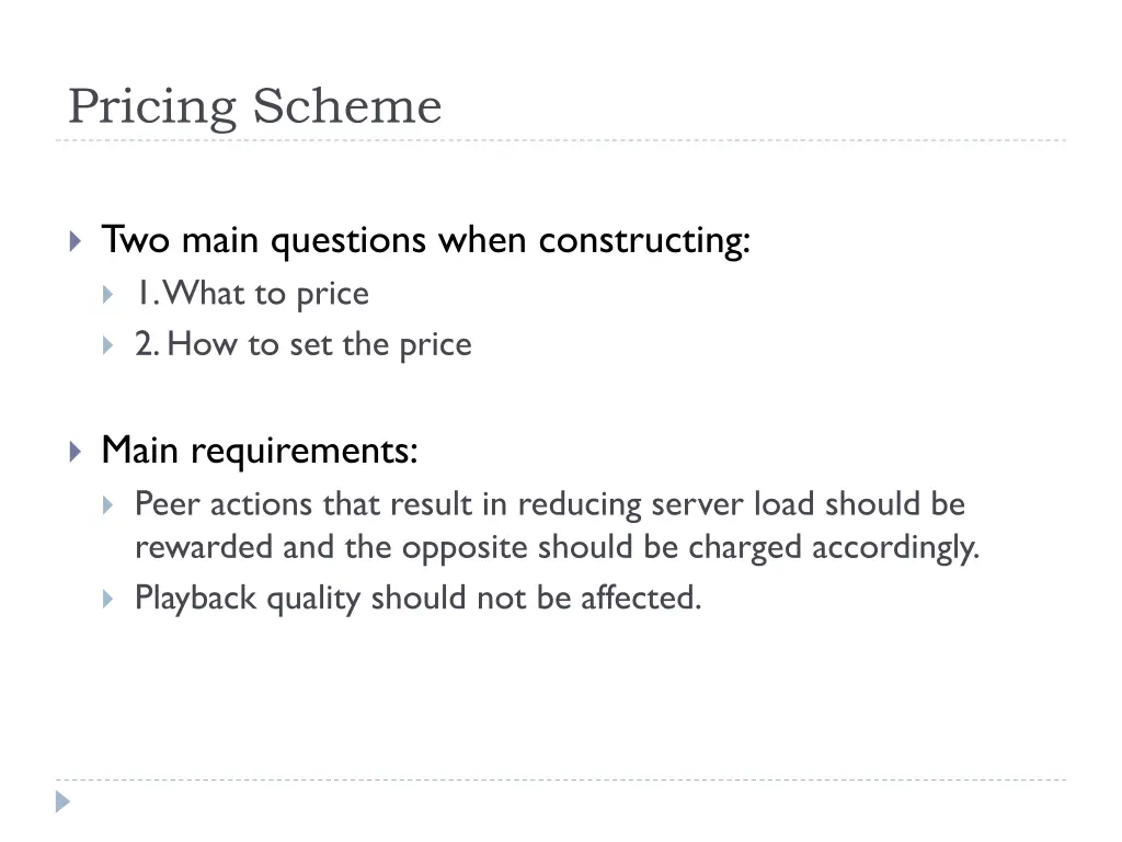 pricing scheme