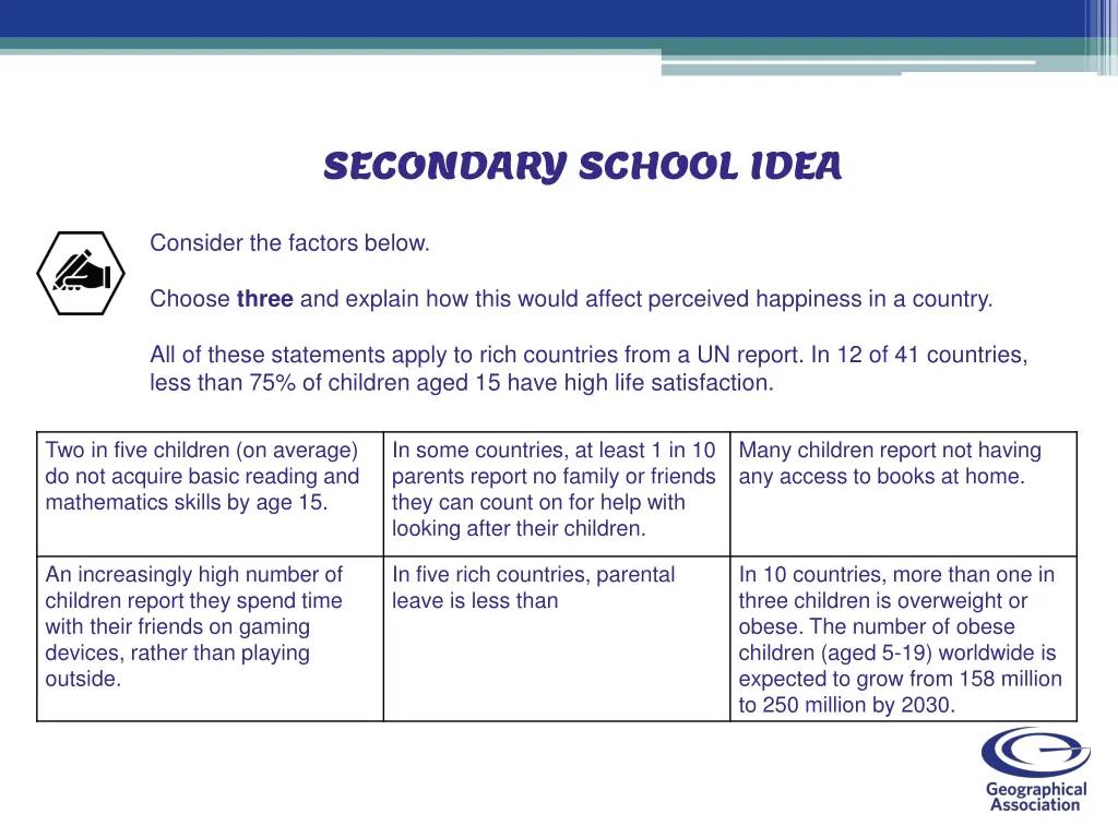 secondary school idea