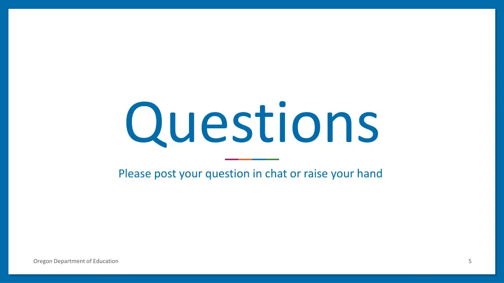 questions