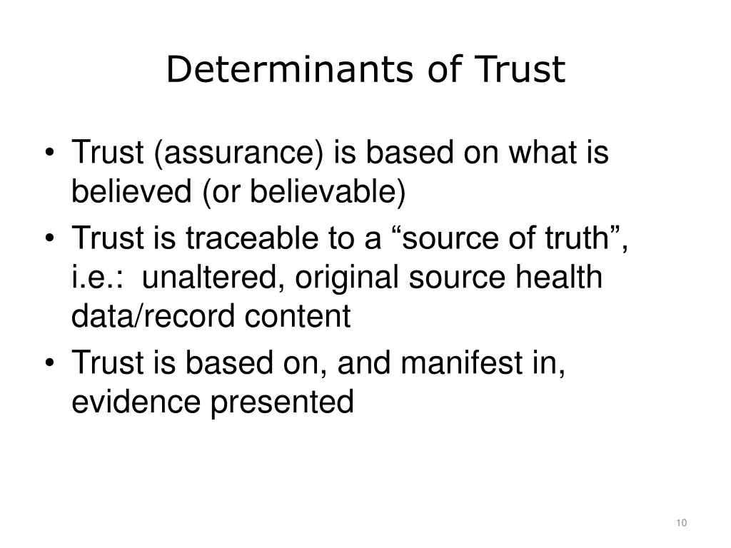 determinants of trust